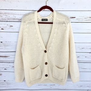 American Apparel white mohair cardigan